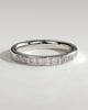 Miranda - Princess Channel Set Wedding Ring - 18k White Gold