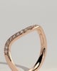Moana - Bead Set Pave Wave Band Wedding Ring - 18k Rose Gold