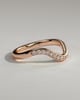 Moana - Bead Set Pave Wave Band Wedding Ring - 18k Rose Gold
