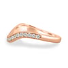Moana - Bead Set Pav Curved Wedding Band - 18k Rose Gold