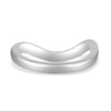 Moana - Bead Set Pav Curved Wedding Band - 18k White Gold