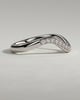 Moana - Bead Set Pave Wave Band Wedding Ring - 18k White Gold