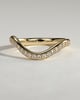 Moana - Bead Set Pave Wave Band Wedding Ring - 18k Yellow Gold
