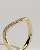 Moana - Bead Set Pave Wave Band Wedding Ring - 18k Yellow Gold