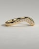 Moana - Bead Set Pave Wave Band Wedding Ring - 18k Yellow Gold