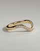 Moana - Bead Set Pave Wave Band Wedding Ring - 18k Yellow Gold