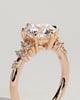 Molly - 6 Claw Round Solitaire with Accent Stones - 18k Rose Gold