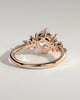 Molly - Round 6 Claw Solitaire with Clustered Round Shoulder Stones Engagement Ring - 18k Rose Gold