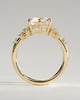 Molly - 6 Claw Round Solitaire with Accent Stones - 18k Yellow Gold