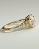 Molly - 6 Claw Round Solitaire with Accent Stones - 18k Yellow Gold
