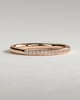 Monet - Classic Bead Set Micropave Band Wedding Ring - 18k Rose Gold