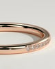 Monet - Classic Bead Set Micropave Band Wedding Ring - 18k Rose Gold