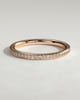 Monet - Classic Bead Set Micropave Band Wedding Ring - 18k Rose Gold
