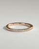 Monet - Classic Bead Set Micropave Band Wedding Ring - 18k Rose Gold