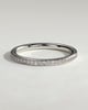 Monet - Classic Bead Set Micropave Band Wedding Ring - 18k White Gold