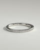Monet - Classic Bead Set Micropave Band Wedding Ring - 18k White Gold