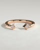 Monique -  Kite Accent Stone Open Band Wedding Ring - 18k Rose Gold