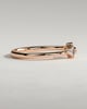 Monique -  Kite Accent Stone Open Band Wedding Ring - 18k Rose Gold