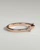 Monique -  Kite Accent Stone Open Band Wedding Ring - 18k Rose Gold