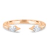 Monique - Kite Stones Wedding Ring - 18k Rose Gold