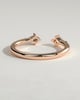 Monique -  Kite Accent Stone Open Band Wedding Ring - 18k Rose Gold