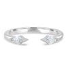 Monique - Kite Stones Wedding Ring - 18k White Gold