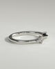 Monique -  Kite Accent Stone Open Band Wedding Ring - 18k White Gold