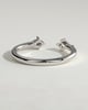 Monique -  Kite Accent Stone Open Band Wedding Ring - 18k White Gold