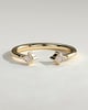 Monique -  Kite Accent Stone Open Band Wedding Ring - 18k Yellow Gold