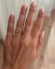 Monique -  Kite Accent Stone Open Band Wedding Ring - 18k Yellow Gold