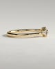 Monique -  Kite Accent Stone Open Band Wedding Ring - 18k Yellow Gold