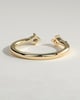 Monique -  Kite Accent Stone Open Band Wedding Ring - 18k Yellow Gold