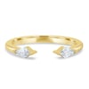 Monique - Kite Stones Wedding Ring - 18k Yellow Gold