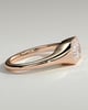 Montanah - Emerald East West Bezel Solitaire with Signet Band Engagement Ring - 18k Rose Gold