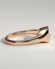 Montanah - Emerald East West Bezel Solitaire with Signet Band Engagement Ring - 18k Rose Gold