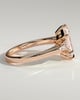 Myrtle - Elongated Hexagon Trilogy with Tapered Baguette Side Stones - 18k Rose Gold