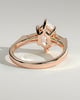 Myrtle - Elongated Hexagon Trilogy with Tapered Baguette Side Stones - 18k Rose Gold