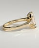 Myrtle - Elongated Hexagon Trilogy with Tapered Baguette Side Stones - 18k Yellow Gold