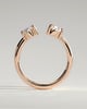 Nadia - Pear and Oval Open Band Toi et Moi - 18k Rose Gold