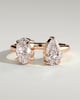 Nadia - Pear and Oval Open Band Toi et Moi - 18k Rose Gold