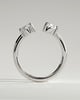 Nadia - Pear and Oval Open Band Toi et Moi - 18k White Gold