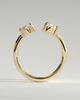 Nadia - Pear and Oval Open Band Toi et Moi - 18k Yellow Gold