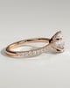 Naomi  6 Claw Pav Round Solitaire - 18k Rose Gold