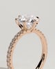 Naomi  6 Claw Pav Round Solitaire - 18k Rose Gold