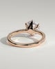 Naomi  6 Claw Pav Round Solitaire - 18k Rose Gold