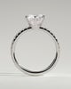 Naomi  6 Claw Pav Round Solitaire - 18k White Gold
