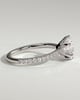 Naomi  6 Claw Pav Round Solitaire - 18k White Gold