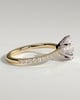 Naomi  6 Claw Pav Round Solitaire - 18k Yellow Gold / 18k White Gold