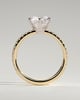 Naomi  6 Claw Pav Round Solitaire - 18k Yellow Gold / 18k White Gold