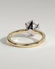 Naomi  6 Claw Pav Round Solitaire - 18k Yellow Gold / 18k White Gold